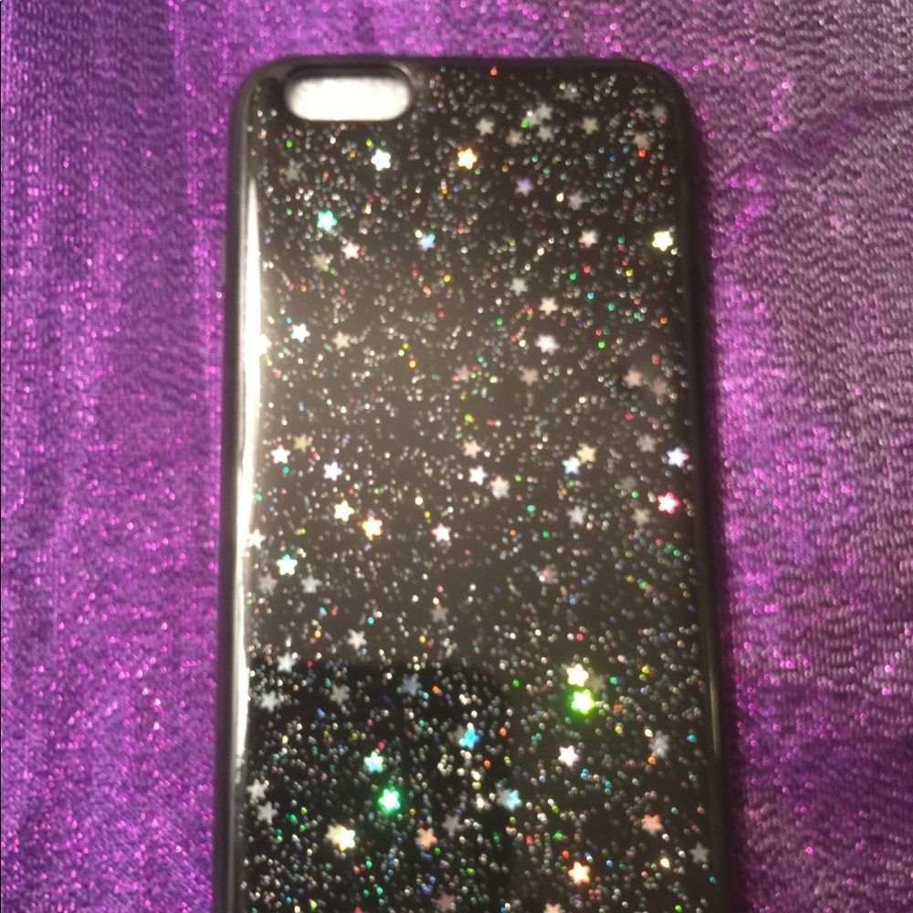 New! Black Star Glitter Case for iPhone 6s + Plus